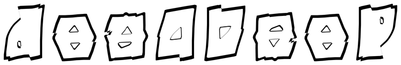 Ambigram for deadbeef in Tarzan  